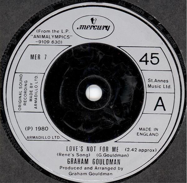 Graham Gouldman : Love's Not For Me (Rene's Song) (7", Single)