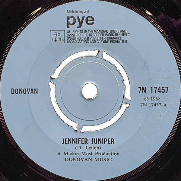 Donovan : Jennifer Juniper (7", Single, Pus)