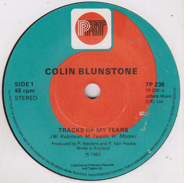 Colin Blunstone : Tracks Of My Tears (7", Single)