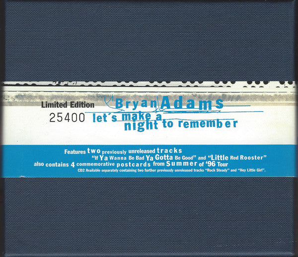 Bryan Adams : Let's Make A Night To Remember (CD, Single, Ltd)