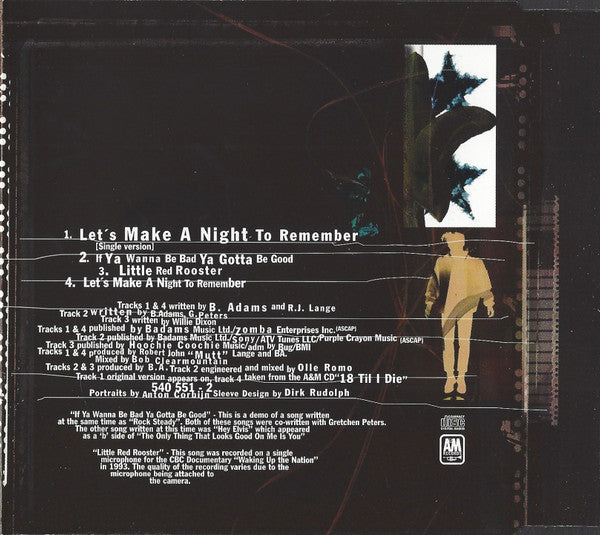 Bryan Adams : Let's Make A Night To Remember (CD, Single, Ltd)