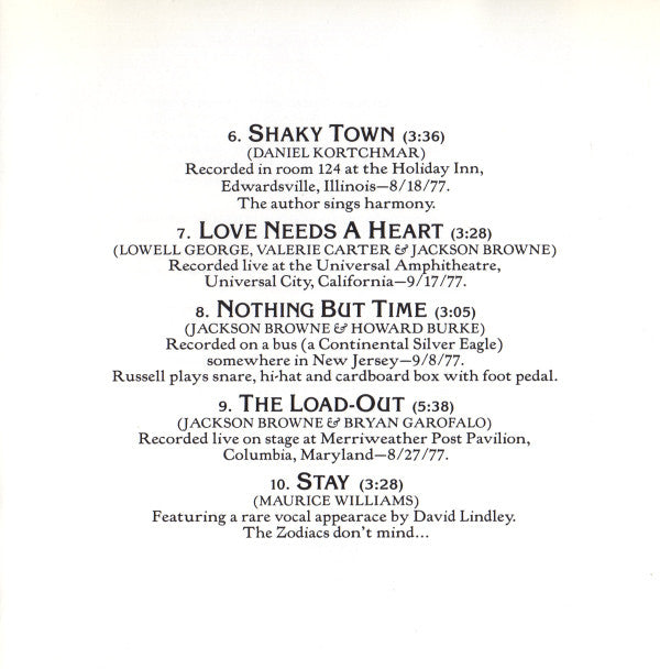 Jackson Browne : Running On Empty (CD, Album, RE, ARC)