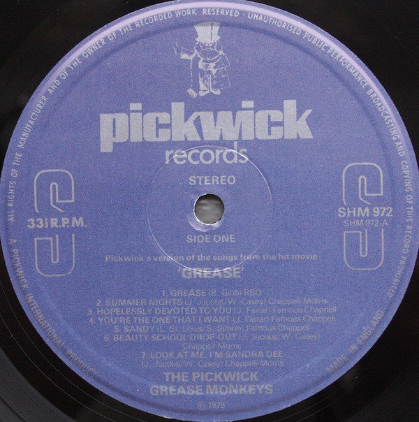 The Pickwick Grease Monkeys : Grease (LP)