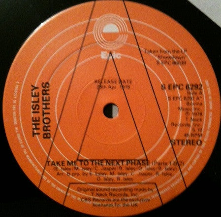 The Isley Brothers : Take Me To The Next Phase Parts l & ll (12", Promo)
