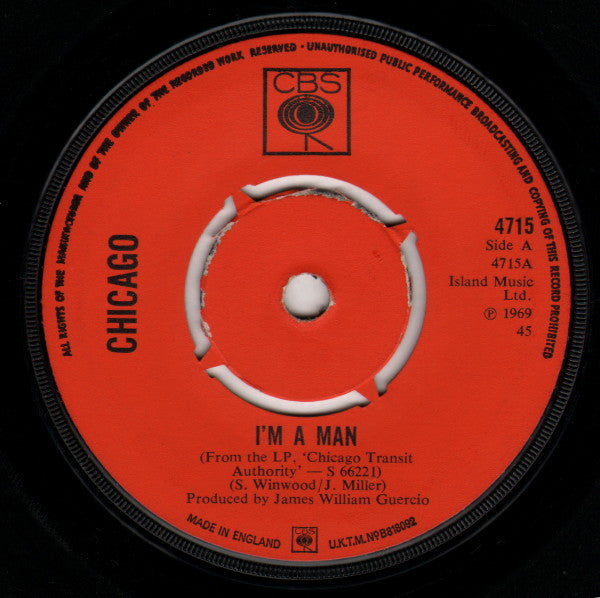 Chicago (2) : I'm A Man / Does Anybody Really Know What Time It Is? (7", Single)