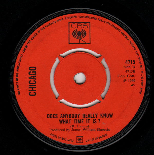 Chicago (2) : I'm A Man / Does Anybody Really Know What Time It Is? (7", Single)
