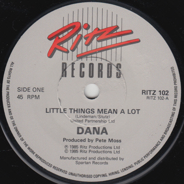Dana (9) : Little Things Mean A Lot (7", Single)
