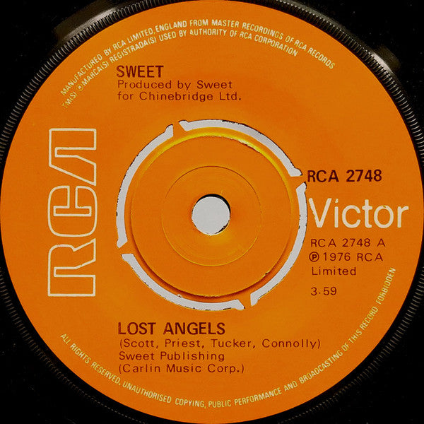 The Sweet : Lost Angels / Funk It Up (7", Single)