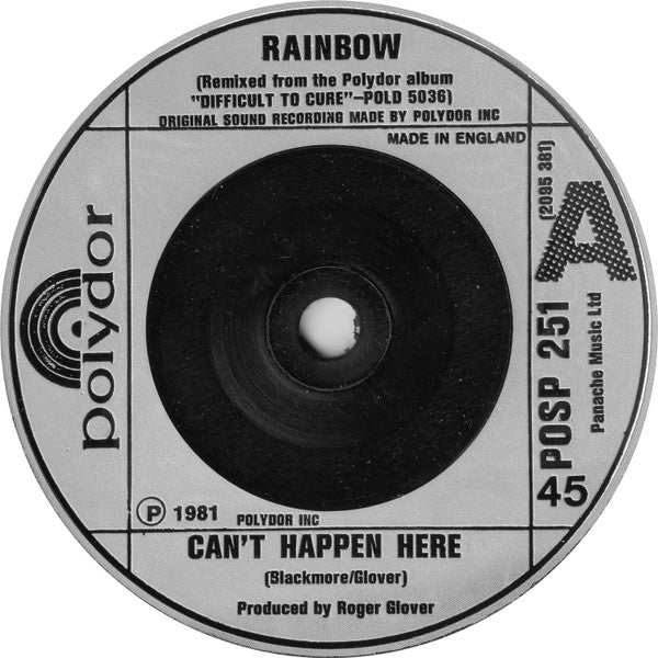 Rainbow : Can't Happen Here (7", Single, UK )