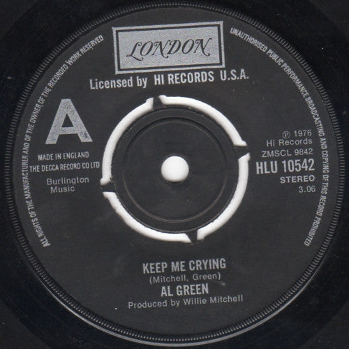 Al Green : Keep Me  Crying (7")