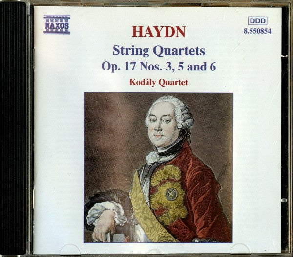 Haydn* / Kodály Quartet : String Quartets Op.17, Nos. 3, 5 And 6 (CD, Album)
