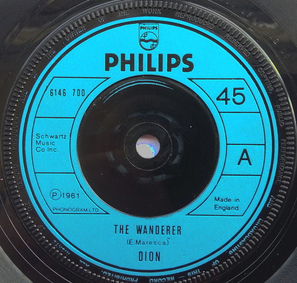Dion (3) : The Wanderer (7", RE, Blu)