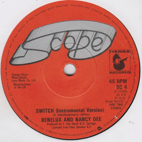 Benelux & Nancy Dee : Switch (7", Single)