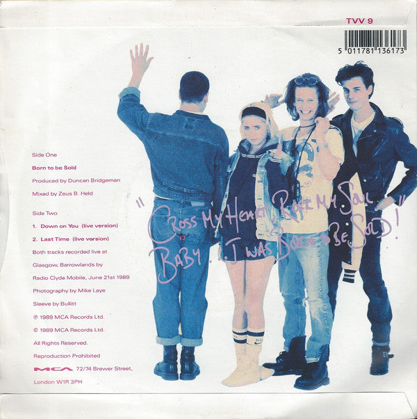 Transvision Vamp : Born To Be Sold (7", Single, Pap)