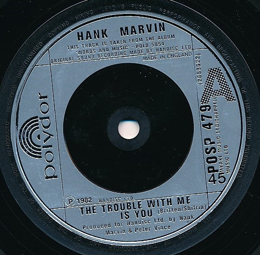 Hank Marvin : The Trouble With Me Is You (7")
