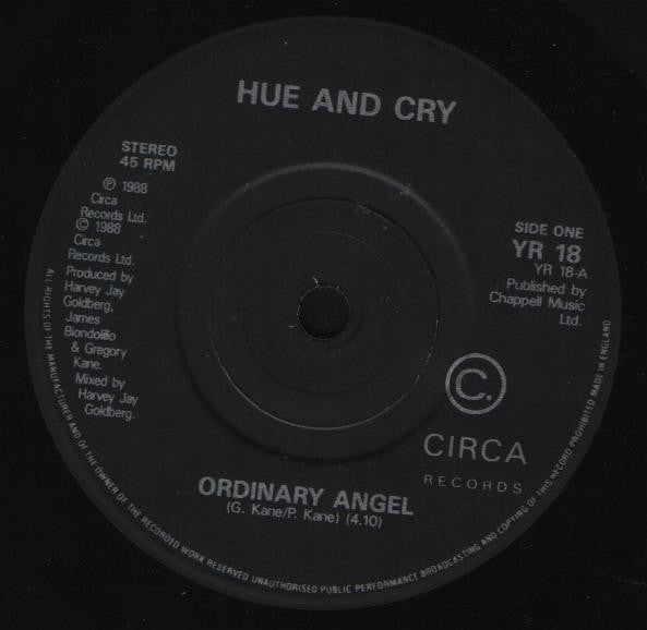 Hue & Cry : Ordinary Angel (7", Single, Pap)