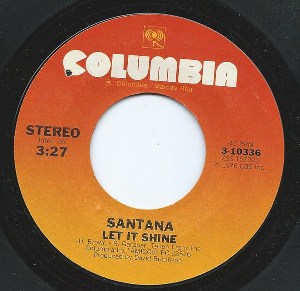 Santana : Let It Shine (7", San)