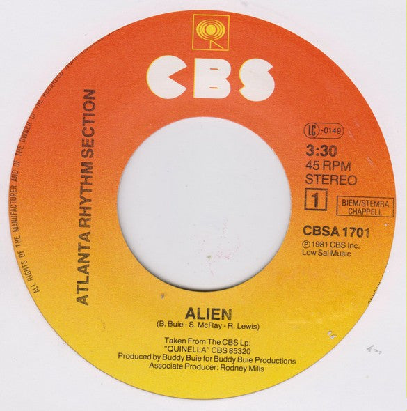 Atlanta Rhythm Section : Alien (7", Single)
