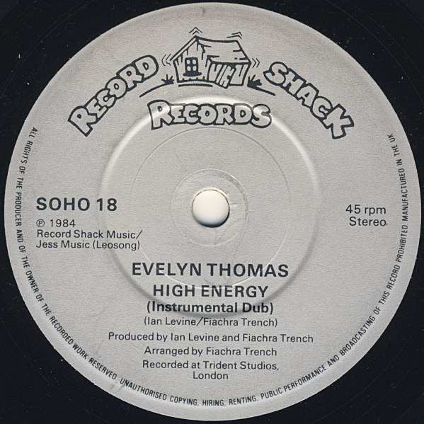 Evelyn Thomas : High Energy (7", Single)