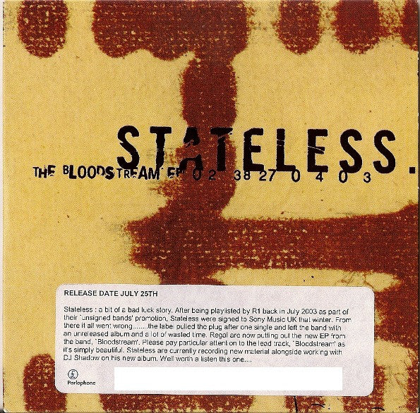Stateless (2) : The Bloodstream EP (CD, EP, Promo)