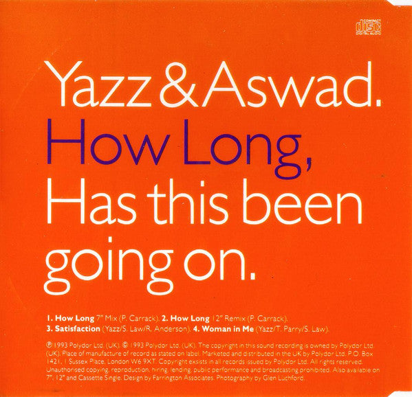 Yazz & Aswad : How Long (CD, Maxi)