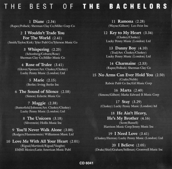 The Bachelors : The Best Of The Bachelors (CD, Album, Comp)