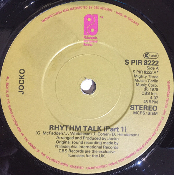 Jocko : Rhythm Talk (7")