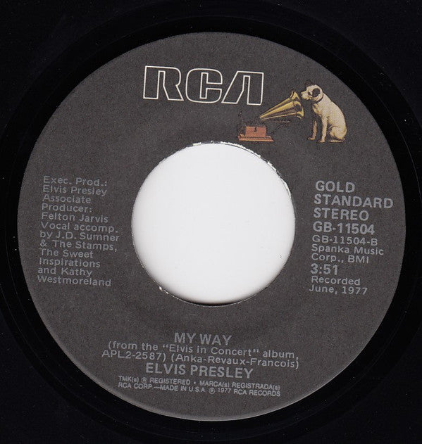 Elvis Presley : Way Down / My Way (7", Single,  In)