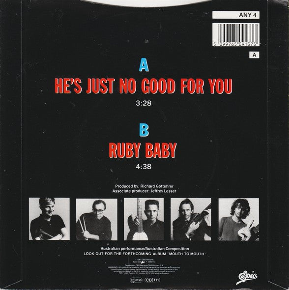 Mental As Anything : He's Just No Good For You (7", Single)