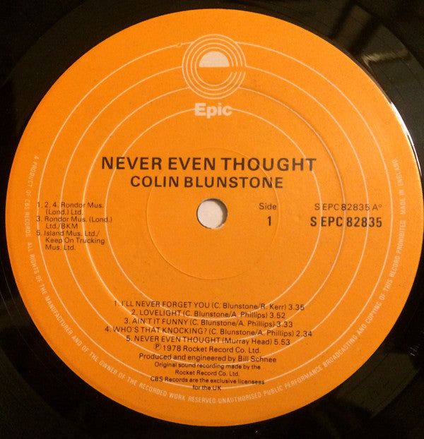 Colin Blunstone : Never Even Thought (LP, Album, Ins)