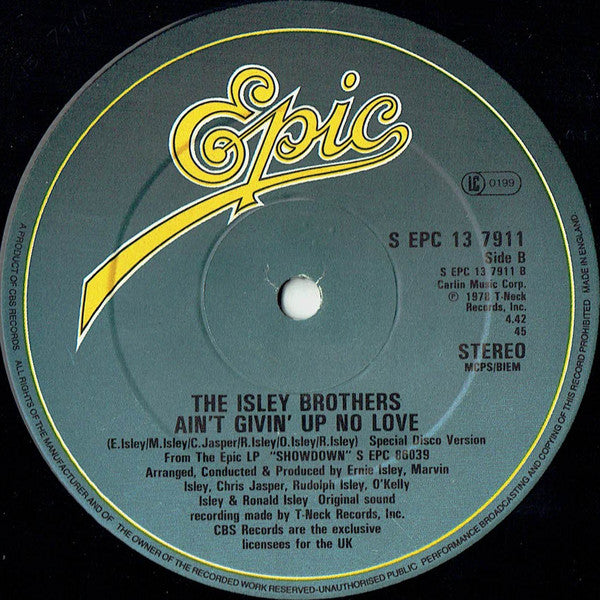 The Isley Brothers : It's A Disco Night (Rock Don't Stop) (Parts 1 & 2) (12", Single)
