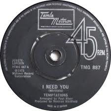 The Temptations : I Need You (7", Single)