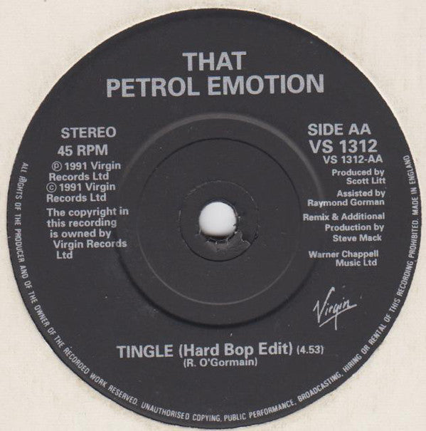 That Petrol Emotion : Tingle (7", Pap)