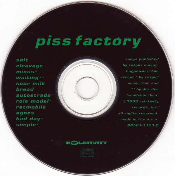 Piss Factory : Piss Factory (CD, Album)