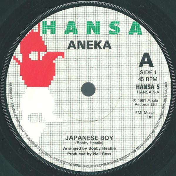 Aneka : Japanese Boy (7", Single, Pap)
