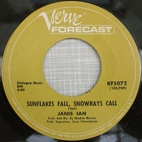 Janis Ian : Insanity Comes Quietly To The Structured Mind / Sunflakes Fall, Snowrays Call (7")