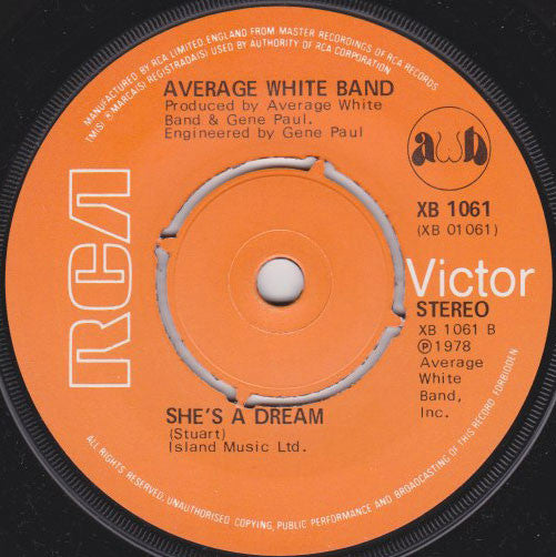 Average White Band : Atlantic Avenue / She's A Dream (7", Single)