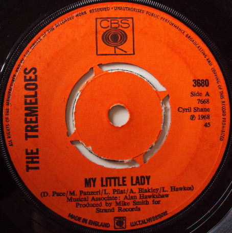 The Tremeloes : My Little Lady (7", Single)