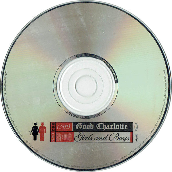 Good Charlotte : Girls And Boys (CD, Single, Promo)