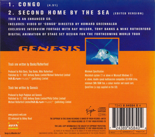 Genesis : Congo (CD, Single, Enh, Dig)