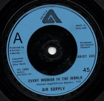 Air Supply : Every Woman In The World (7", Single)