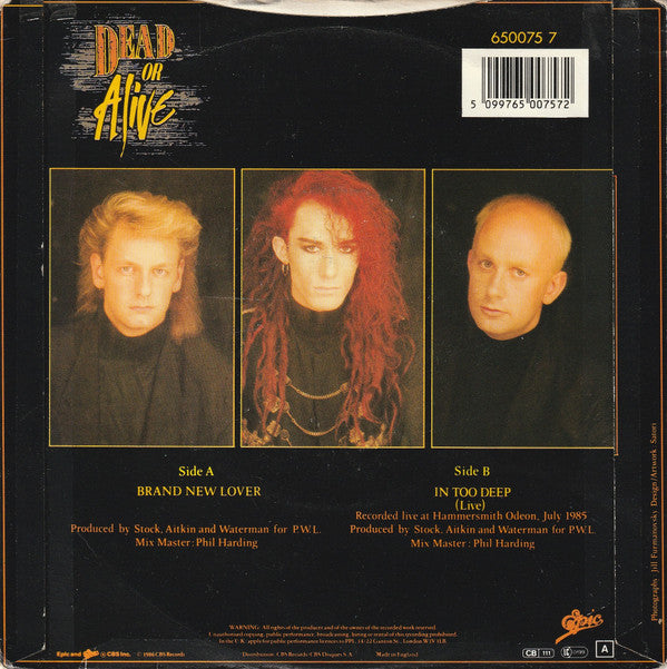 Dead Or Alive : Brand New Lover (7", Single)