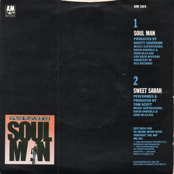Sam Moore & Lou Reed : Soul Man (7", Single, Sil)