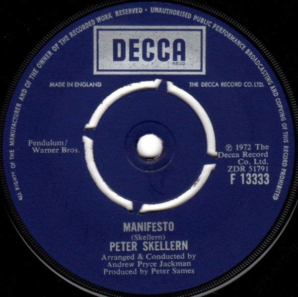 Peter Skellern : You're A Lady (7", Single, Pus)