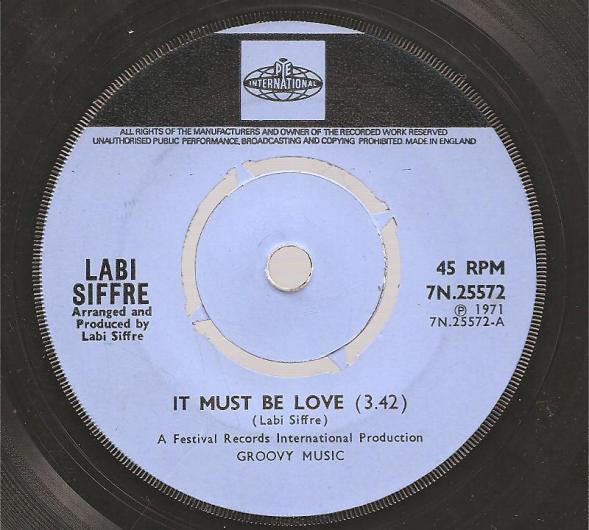 Labi Siffre : It Must Be Love (7", Single, 4-P)