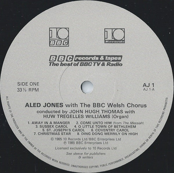 Aled Jones With The BBC Welsh Chorus Conducted By John Hugh Thomas With Huw Tregelles Williams : Aled Jones (LP)