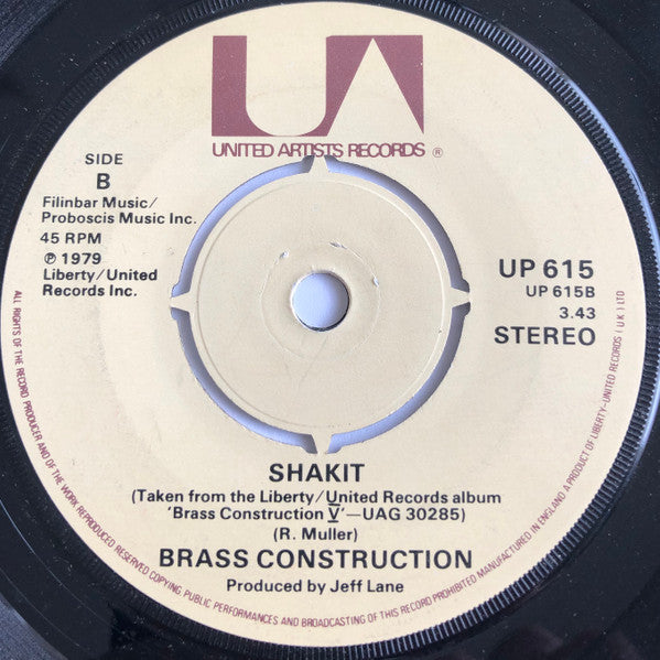 Brass Construction : Music Makes You Feel Like Dancing (7", Single)