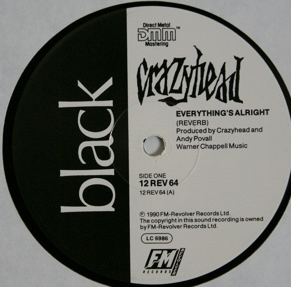 Crazyhead : Everything's Alright (12")