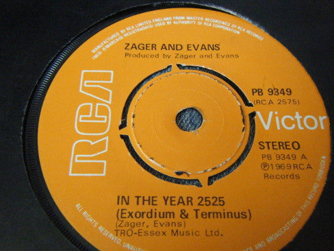 Zager & Evans : In The Year 2525 (Exordium And Terminus) / Little Kids (7", Single, RE)