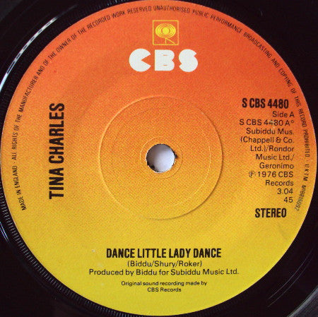 Tina Charles : Dance Little Lady Dance (7", Single, Sol)